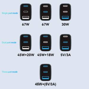 Cargador de 67W GaN cabezal de carga rápida adecuado para <span class=keywords><strong>iPhone</strong></span> 15 14 13 ordenador portátil de carga - Product Image 5