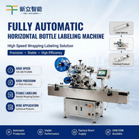 Machine d'étiquetage automatique à haute efficacité en stock, étiqueteuse pour bouteilles rondes, ampoules et boissons, ligne personnalisable