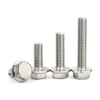 Tornillos hexagonales de acero inoxidable SS con brida 1/4 5/16 3/8 7/16 1/2 9/16 5/8 3/4 7/8 1 pulgada ANSI ASTM UNC UNF Rosca fina gruesa
