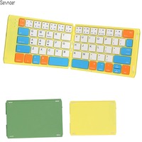 Clavier BT pliable Clavier portable sans fil avec support Rechargeable pleine grandeur Ultra Compatible Android Windows LAPTOP