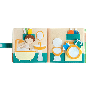 Activité d'apprentissage préscolaire, puzzle sensoriel, jouets Montessori, livre en feutre magique pour le bain, livre en feutre pour enfants, livre d'activités pour tout-petits, livre silencieux - Product Image 2