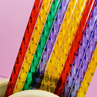 Paille personnalisée pour boisson, paille réutilisable en spirale intérieure, pailles de trempe pour gobelets