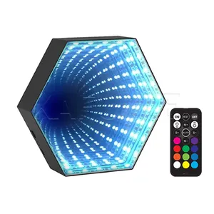 Yeni modüler DIY duvara monte Infinity tünel RGB akıllı RGB dekoratif aydınlatma