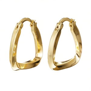 Orecchini a Cerchio in Oro E4501, Stile Classico per Uso Quotidiano, Gioielli Raffinati Unisex - Product Image 1