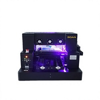 Imprimante jet d'encre UV à plat A4 A3, machine d'impression UV sur surface incurvée pour coques de téléphone, bouteilles, verre, bois, métal