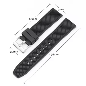 Correa de reloj de caucho fluorado resistente al agua de alta calidad, tamaños de 18mm, 20mm, 22mm, función transpirable para relojes inteligentes <span class=keywords><strong>Huawei</strong></span> <span class=keywords><strong>GT2Pro</strong></span> GT3 - Product Image 5