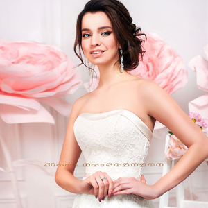 Vestidos <span class=keywords><strong>De</strong></span> Novia cortos hechos a medida, longitud hasta la rodilla <span class=keywords><strong>De</strong></span> encaje, Vestido <span class=keywords><strong>De</strong></span> Novia Corto sin tirantes con cuello - Product Image 3