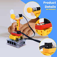 Kidsbits STEM Blocs de construction électroniques Kit de ventilateur intelligent robotique pour l'éducation avec carte ESP32