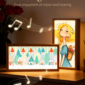 Boîte à lumière LED Bluetooth avec cadre en MDF, <span class=keywords><strong>image</strong></span> imprimée UV 6 couleurs - Product Image 3