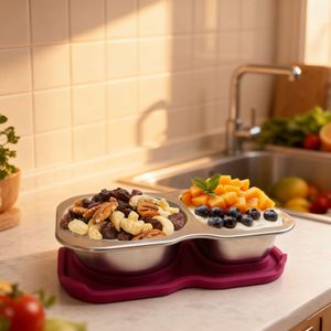 Wholesale Reusable Double <b>Compartment</b> Salad Dressing Containers Stainless Steel <b>Lunch</b> <b>Box</b> Snack <b>with</b> Lid - Product Image 5