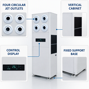Climatiseur industriel OEM ODM de qualité supérieure, tropical, haute température ambiante, 380V, à quatre jets de flux, pour le refroidissement des usines et ateliers, faible consommation - Product Image 5