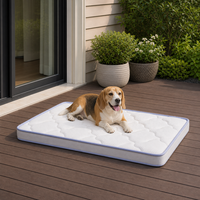 Matelas pour chien de taille moyenne avec dessus matelassé, rafraîchissant en silicone et doux, idéal pour le camping en plein air, les voyages et les moments en famille
