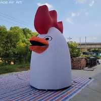Modèle gonflable géant de coq blanc pour la promotion agricole et la décoration extérieure de festivals