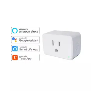 Tuya wifi quick us universal electric safety 120volt lamp smart alexa power wall dimmer 3 pin multi socket plug