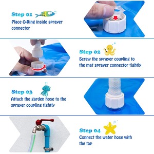 Wholesale New PVC Inflatable Kids <strong>Splash</strong> Pool Water <strong>Splash</strong> <strong>Mat</strong> - Product Image 4