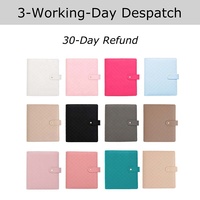 Yihe - Carpeta de piel sintética acolchada A5 de 12 colores, la más vendida, con anillas doradas de 35 mm, agenda/planificador/cubierta para archivar productos