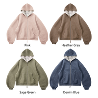 Sweat-shirt à capuche court pour homme, style streetwear américain, color block, avec double fermeture éclair, pour l'automne, personnalisable par broderie, fabrication OEM