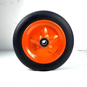 Brouette en acier de 13 pouces avec roues en caoutchouc massif sans chambre à air à six trous - Product Image 6