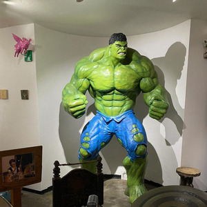 Figuras de Acción de Películas de Superhéroes Famosos de Alta Calidad al por Mayor, Estatua Gigante de <span class=keywords><strong>Hulk</strong></span> de Fibra de Vidrio, Decoración para Gimnasio - Product Image 1