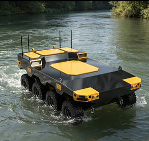 Chasis de Robot Anfibio SL-20, Chasis de Robot 8WD, Vehículo Todoterreno, También Puede Usarse Como Bote, Vehículo de Rescate en Inundaciones - Product Image 1