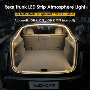 Bande Lumineuse <span class=keywords><strong>LED</strong></span> en Silicone pour Coffre Modèle 3 Highland, Lampes Souples en Caoutchouc RGB pour Intérieur de Voiture Tesla Model Y Juniper - Product Image 2