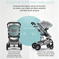 Poussette 3 en 1 pour bébé, pliable, avec capote réglable, chariot pour nourrisson, poussette anti-choc