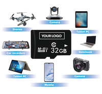 Bajo MOQ Paquete de logotipo personalizado Gráfico 32GB 64GB 128GB Tarjeta de memoria SD inteligente Transferencia de datos de alta velocidad A2 C10 U3 V30 Tarjeta Micro TF