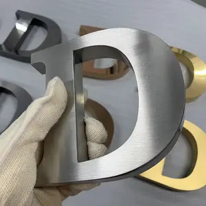 定制设计不锈钢金属3d公司标志字母，发光标志，金属标志字母