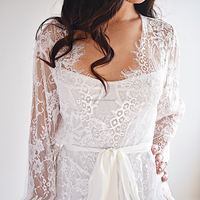Robe longue en dentelle chinoise 8096 pour soirée de mariage