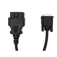 Cable de diagnóstico RS232 con conector DB9 hembra de 9 pines, de doble fila, con textura trapezoidal en relieve, con cierre de tornillo plateado, para OBD II