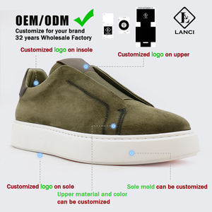 Chaussures de sport pour hommes en daim épais de luxe LANCI pour la vente en gros, design personnalisé en daim, à enfiler, production en petites séries en provenance d'usine - Product Image 3
