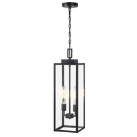 Lampe suspendue rectangulaire vintage industrielle pour îlot de cuisine et extérieur