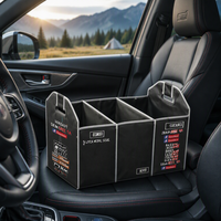 Organisateur de coffre de voiture pliable en polyester, durable et pliable, pour le rangement de marchandises en gros