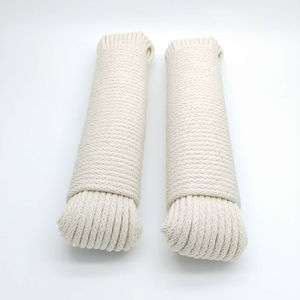 天然コットン固体編みロープ、3/8 "* 50ft - Product Image 1