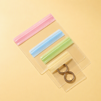 Sacs à fermeture éclair en PVC transparent givré avec logo personnalisé imprimé, emballages refermables en PVC pour les petites entreprises et les bijouteries