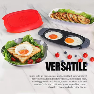 LM LM25533 Cuiseur micro-ondes multifonctionnel en plastique, friteuse instantanée portable, outil de cuisine pour œufs pochés et brouillés - Product Image 2