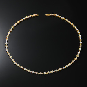 Nuevo Collar de Cadena de Tenis con Diseño Geométrico, Chapado en Oro y Plata, Estilo Hiphop, para Hombre, Joyería de Moda - Product Image 4