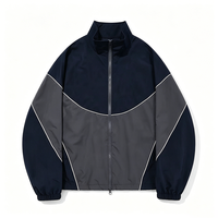 Veste coupe-vent rétro personnalisée pour homme, color-block, légère, respirante, grandes tailles, poignets élastiques, streetwear décontracté printemps, ODMOEM