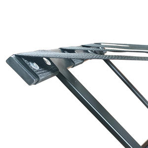 Porte-bagages pliable noir pour hôtel Présentoir en métal Étagères de valise avec sangles en nylon - Product Image 5