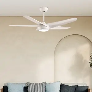 Indoor Home Living Room Bedroom 52 Inch Modern Remote Control DC Motor Ceiling Fan With Light