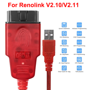 Nouveau <span class=keywords><strong>Renolink</strong></span> V2.11 2026 pour programmeur ECU Renault, codage IM-MO, diagnostic OBD2 USB, réinitialisation airbag, données flash ECM UCH K/M - Product Image 1