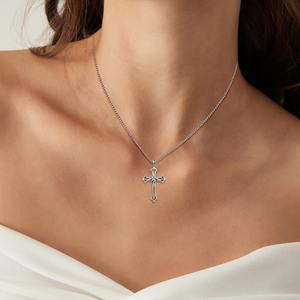 925 स्टर्लिंग चांदी की क्रॉस पार्टी की शादी के लिए पुराने गोथिक पुरुषों के धार्मिक गहने - Product Image 3