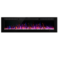 Chimenea Eléctrica Luxstar de 72 Pulgadas en Oferta, Chimenea Eléctrica Moderna con Regulador de Intensidad