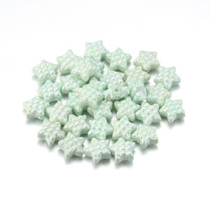 ลูกปัดรูปดาวห้าแฉกเคลือบด้วยไฟฟ้าทำจากอะคริลิค UV อุปกรณ์ DIY - Product Image 2