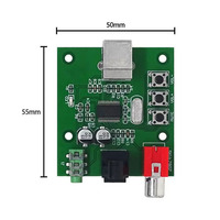 Tarjeta DAC de Audio USB PCM2704 con Salida Coaxial/Fibra Óptica, Decodificador de Tarjeta de Sonido de Alta Fidelidad y Alta Resolución, Grado Audiófilo