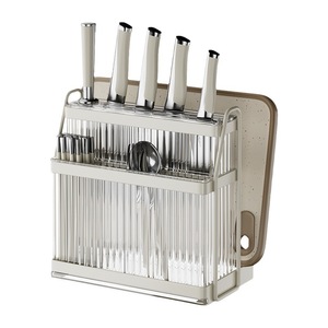Countertop Knife Holder Multi-purpose Portable Installation-free Square Design For Kitchen Storage - Product Image 5