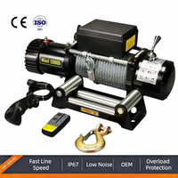 Treuil électrique sans fil CE toutes saisons 12V 24V étanche en acier galvanisé pour remorque de bateau 12000lb pour le remorquage de bateaux