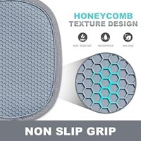 Maniques de cuisine multifonctionnelles en silicone et coton alvéolé, résistantes à la chaleur, lavables au lave-vaisselle, de qualité alimentaire