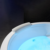 Baignoire Spa Moderne en Acrylique, Design Écologique, Système de Température Constante, Massage par Bulles d'Air et Cascade, Pour Hôtels et Intérieurs