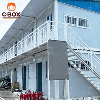 Maisons préfabriquées modernes Cbox, dortoirs pour travailleurs à double étage, immeubles d'appartements, unités de logement, maison conteneur en kit
